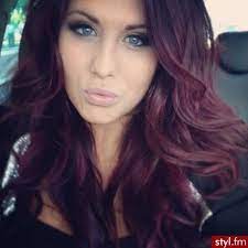 Burgundy Red Purple And Brown Mix I Think It S A Nice Color This Hair Color Indicates More Prominent Eyes Th Cherry Hair Burgundy Hair Hair Color Burgundy