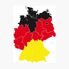 High resolution elevation map of germany in incredible detail and a uniquely designed color scheme. Map Of Germany With Its States In High Definition Poster By Arwensattic Redbubble