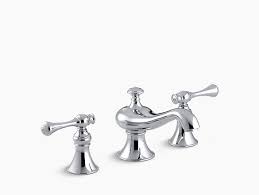 Purist® widespread bathroom sink faucet with low lever handles and low gooseneck spout. Kohler 16102m 4a Revival Widespread Bathroom Sink Faucet With Traditional Lever Handles