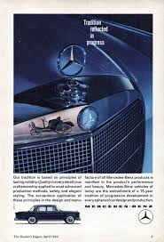 1962 Mercedes Benz W111 Tradition Reflected In Progress International Original Magazine Advertisement Mercedes Benz Mercedes Benz Canada Mercedes Benz Cars