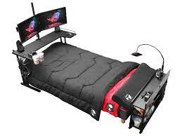 This Japanese Company S 1 200 Gaming Bed Might Be The Perfect Setup For Never Having To Leave Your Home Again Gaming Bed Bedroom Setup Boys Bedroom Accessories