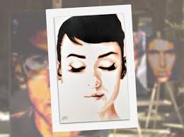 Audrey Hepburn Greetings Card, Modern Fine Art Greetings Card. Perfect for  Birthday Card or Any Occasion