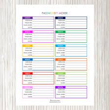 Last but not least important aspect is that this tool is physical and offline, meaning it has a huge security level. Password Tracker Password Log Password Organizer Printable Etsy