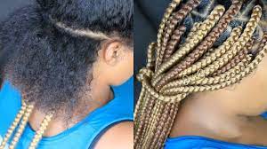 How To - Tuck & Grip Box Braids Like A Pro // Hide Your Natural Hair Color  - YouTube