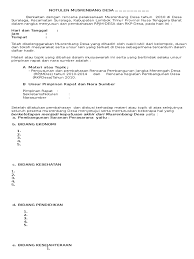 Berikut ini contoh dari notulen rapat sekolah yang sering pada umumnya digunakan. Notulen Musrenbang Desa Pdf