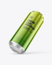 Download 500ml Glossy Metallic Drink Can Mockup Exclusive Mockups