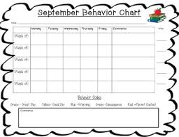 Monthly Behavior Chart