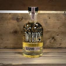 Add vodka and caramel candies to mason jar or glass bottle. Two Birds Salted Caramel English Vodka 20cl Essington Farm