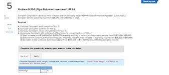 Solved Check My Work Problem 9 20a Algo Return On Inves Chegg Com