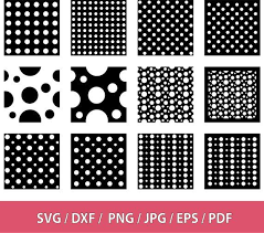 Polka Dots Pattern Stencil Svg Dxf Png Eps Pdf Jpg Polka Etsy Polka Dot Background Polka Dot Pattern Svg