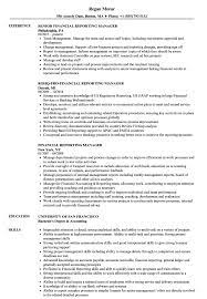 This position will drive timely financial analysis, forecasting and identification of…. Financial Reporting Manager Resume Samples Velvet Jobs