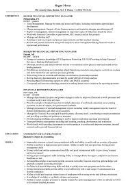 This position will be responsible for the preparation and filing of all external financial reporting documents and related sec filings and accounting for all equity based transactions. Financial Reporting Manager Resume Samples Velvet Jobs