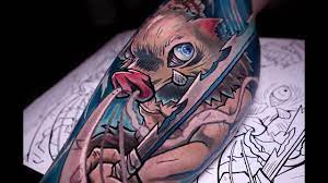 Inosuke From Demon Slayer - Tattoo Time Lapse 6 Minute - YouTube