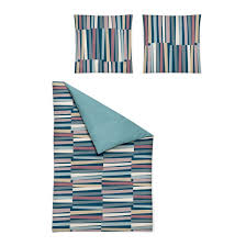 Irisette Mako Satin Bettwasche Palma 155 X 220 Cm Blau
