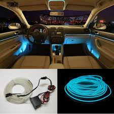 Jurus 5m 10 Color Car Styling Diy Hand Cold Line Flexible Decoration Molding Trim Strips Light For Moldings And Trim Car Interior Diy Strip Lighting