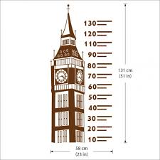 Big Ben Ruler Height Chart Vinyl Wall Art Decal Wd 0551