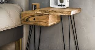table de chevet bois metal cote droit melbourne table de chevet bois chevet bois table de chevet