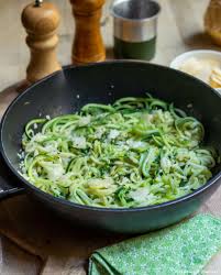 Spaghettis De Courgettes Sautes A L Ail Et Au Parmesan Recette En 2020 Spaghetti De Courgette Courgettes Sautees Alimentation