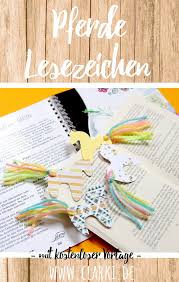 Diy Pferde Lesezeichen Aus Papier Und Wolle Kostenlose Vorlage Lesezeichen Basteln Kinder Basteln Pferd Lesezeichen
