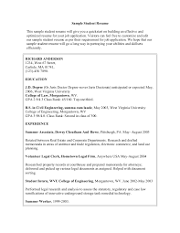 So you found the perfect internship, but you need a resume to apply—and the thing is one time a student—an english major—i was working with got a paid remote internship in new york if a club or activity was a major part of your college experience (but you weren't a leader in it), it's important to. Sample Student Resume