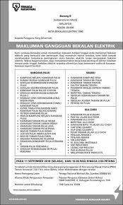 © provided by harian metro gambar hiasan. Persatuan Penduduk Taman Pulai Hijauan Alder Bellis Notis Gangguan Bekalan Elektrik