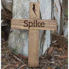Find this pin and more on brenda by brenda lewis. Amazon Com Personalized Pet Name Memorial Cross Wood Burial Grave Marker Lizard Dog Cat Rodent Handmade