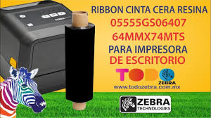 Cinta Ribbon Zebra Cera Resina 64mm X 74mts 05555gs06407 Todozebra