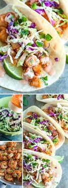 Spicy Sriracha Shrimp Tacos With Cilantro Lime Slaw Recipe Recipes Food Seafood Recipes