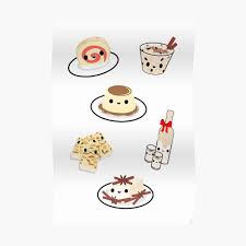 Puerto ricans love flan, tembleque and assorted tropical fruit filled pastries. Stickers Desserts Christmas Puerto Rico Coquito Flan Tembleque Turron Rice With Sweet Gypsy Arm Sticker By Bydarling Redbubble