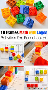 10 frames math with legos activities for preschoolers