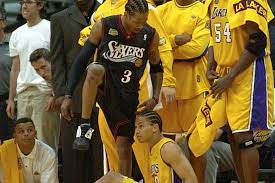 It's a play that has been immortalized by time in inescapable video format. Sixers Playoff Flashback Allen Iverson Sixers Take A Big Step Over Favored Lakers