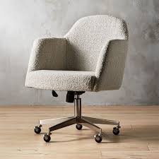 Miles Grey Boucle Office Chair Cb2 Modern Office Chair Office Chair Design Office Chair