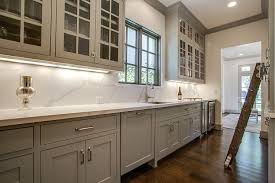 Another versatile and useful light source for the kitchen is the led lighting strip. Gray Butler Pantry With Under Cabinet Lighting Transitional Kitchen