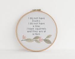 Modern counted cross stitch hand embroidery kit cute squirrel | etsy. I Don T Have Ducks I Do Not Have A Row I Have Squirrels At A Rave Cross Stitch Pattern Counted X Stitch Sarcasm Sarcastic Humour Cross Stitch Funny Cross Stitch Patterns