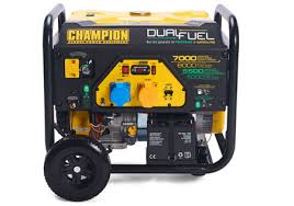 For starting, it will give you up to 8750 watts. Champion 7000 Watt Dual Fuel Generator With Electric Start