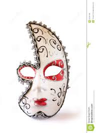 Dramatic And Mysterious Half Moon Carnival Mask Isolated On White Stock Image Image Of Background Decoration 50787195