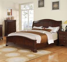Along with silver accents (such as the drawer pulls), it represents elegance and chic. Cameron Bed Dark Cherry Finish Cm750qb Decor South Sleigh Bedroom Set Bed Design Cherry Wood Bedroom Furniture