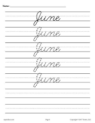 12 Months Of The Year Cursive Handwriting Worksheets Cursive Handwriting Worksheets Handwriting Worksheets Cursive Handwriting