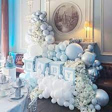 Stunning Baby Shower Inspo On Instagram A Classic Vintage Baby Shower For One Special Girl Baby Shower Decorations Baby Shower Balloons Baby Shower Deco