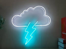 All our neon signs come with a dimmer this neon will be made to order so if you want any other color. China Cloud Thunderbolt Lightning Bolt Real Glass Neon Sign For Bedroom Garage Bar Man Cave Room Home Decor Handmade Artwork Wall Lighting Includes Dimmer China Led Lighting