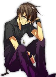 Guy With Brown Hair And Glasses Anime Anime Boy Anime Guys