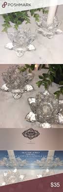 Shannon Crystal By Godinger Lotus Candle Holders Lotus Candle Holder Lotus Candle Candle Holders