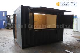 Modular kitchen extension built from a shipping container. Shipping Container Cafe Food Servery Container Conversion Pop Up Containers Container Conversions