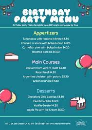 Www.buzzfeed.com.visit this site for details: Online Customizable Birthday Menu Templates