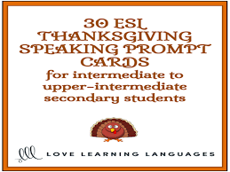 We did not find results for: Thanksgiving Vocabulary 30 Esl Thanksgiving Speaking Prompt Question Cards Teaching Resources
