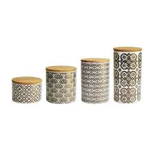 Explore a wide range of the best ceramic canister set on aliexpress to find one that suits you! American Atelier 4 Piece Metallic Gold White Ceramic Canister Set With Lid 6477 Can The Home Depot Kitchen Canisters Ceramic Canister Set Ceramic Kitchen Canisters