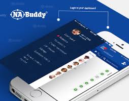 Features include friends' sobriety dates, home groups, and quick link for calling. Na Buddy App Ui Ux Design On Behance