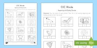 Here is a list of english skills students learn in grade 2! Cvc Words Beginning And Ending Sounds Activity