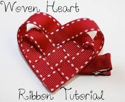Instant Download Woven Heart Ribbon Sculpture By Thosebows On Etsy Ribbon Sculpture Ribbon Art Bows