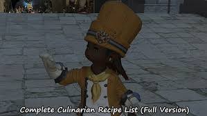 &0000000000065727000000 65,727 &0000000000000001000000 1so you want to be a culinarian. Ffxiv Complete Culinarian Recipe List Full Version Final Fantasy Xiv Final Fantasy Xiv